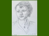 Gerda J., né S., 1953, Black chalk